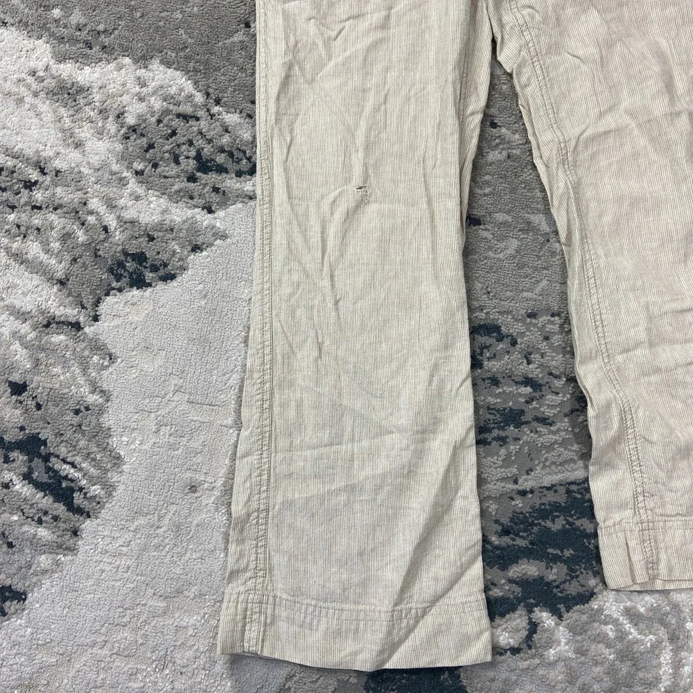 The North Face Pants Womens 2 Beige Corduroy Linen Flared Bootcut Wide Leg - Picture 9 of 10